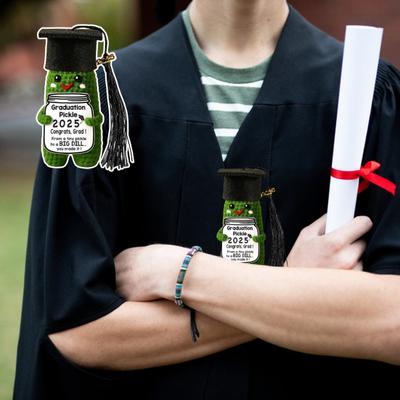 2025 Graduation Pickle Doll Handmade Crochet Grad Figure Congrats Class of High School College Graduation Gift