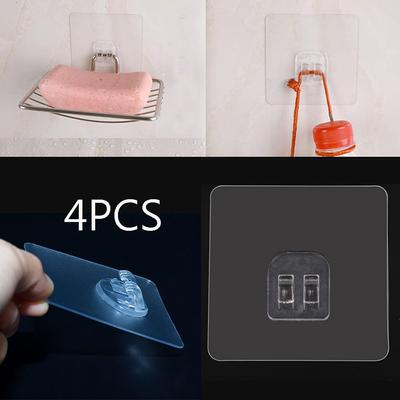 Household Transparent Home & Living Traceless Hooks Storage Hanger Wall Rack Seamless Adhesive Hook