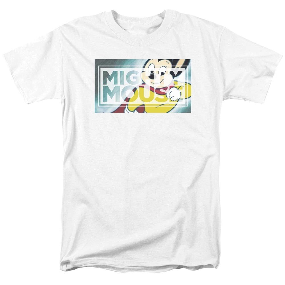 Mighty Mouse - Mighty Rectangle -  Unisex Short Sleeve Children s T-shirt - White 100