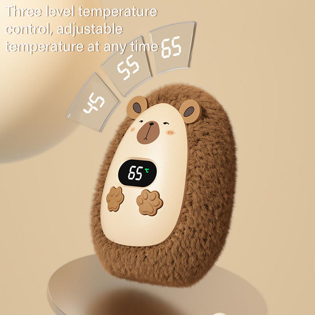Intelligent 3 Speed Heat Portable Hand Warmer with Digital Display Rechargeable Pocket Heater for Winter Comfort