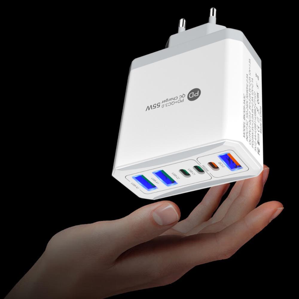 PD65W GaN Dual-Port Fast Charger for Computers and Tablets - European Standard Adapter