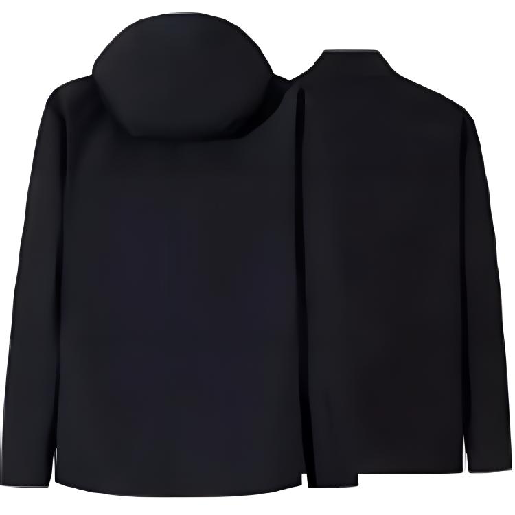 Anta Simple Solid Color Hooded Fleece Waterproof Windproof Breathable Warm Jacket Men Jacket Basic-Black 152510607-2