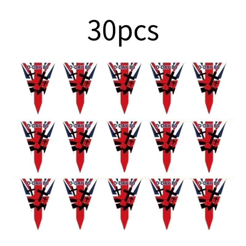 

80 Flags String Years Dday Landings 19442024 Commemorative World War Ii 80th Anniversary