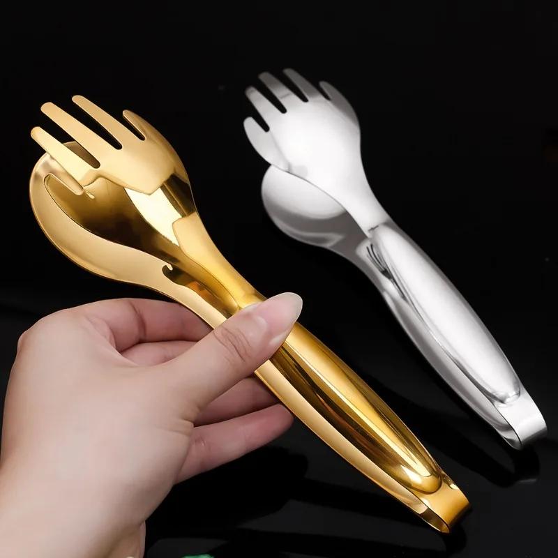 Kitchen Food Tongs Stainless Steel Creative Meat Salad Bread Clips Non Slip BBQ Clips Home Kitchen Cooking Accessories