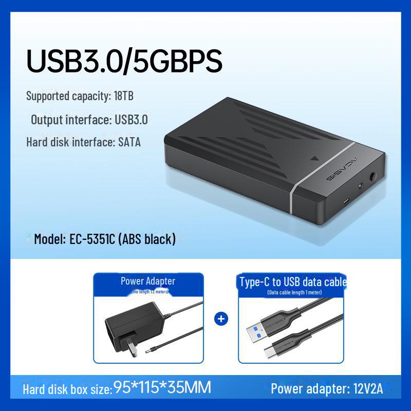 

3,5-дюймовый внешний металлический корпус для жесткого диска с USB 3.0, SATA, IDE и параллельным портом