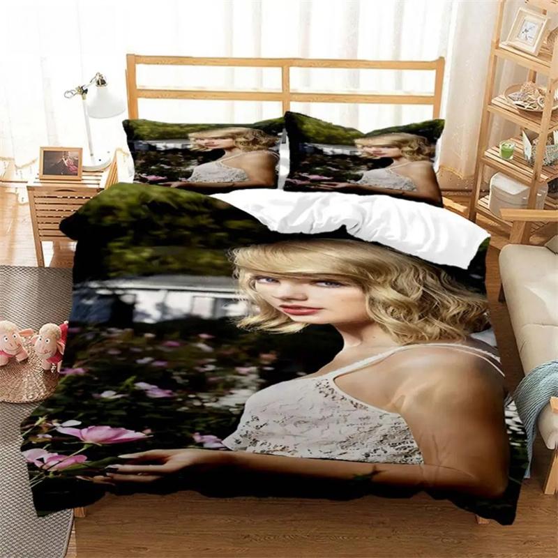 Top Stream Singer Taylor Fashionable Printed Bedding Comforter Bedding Sets Costomizable Bedding Set King Size Bedding Set