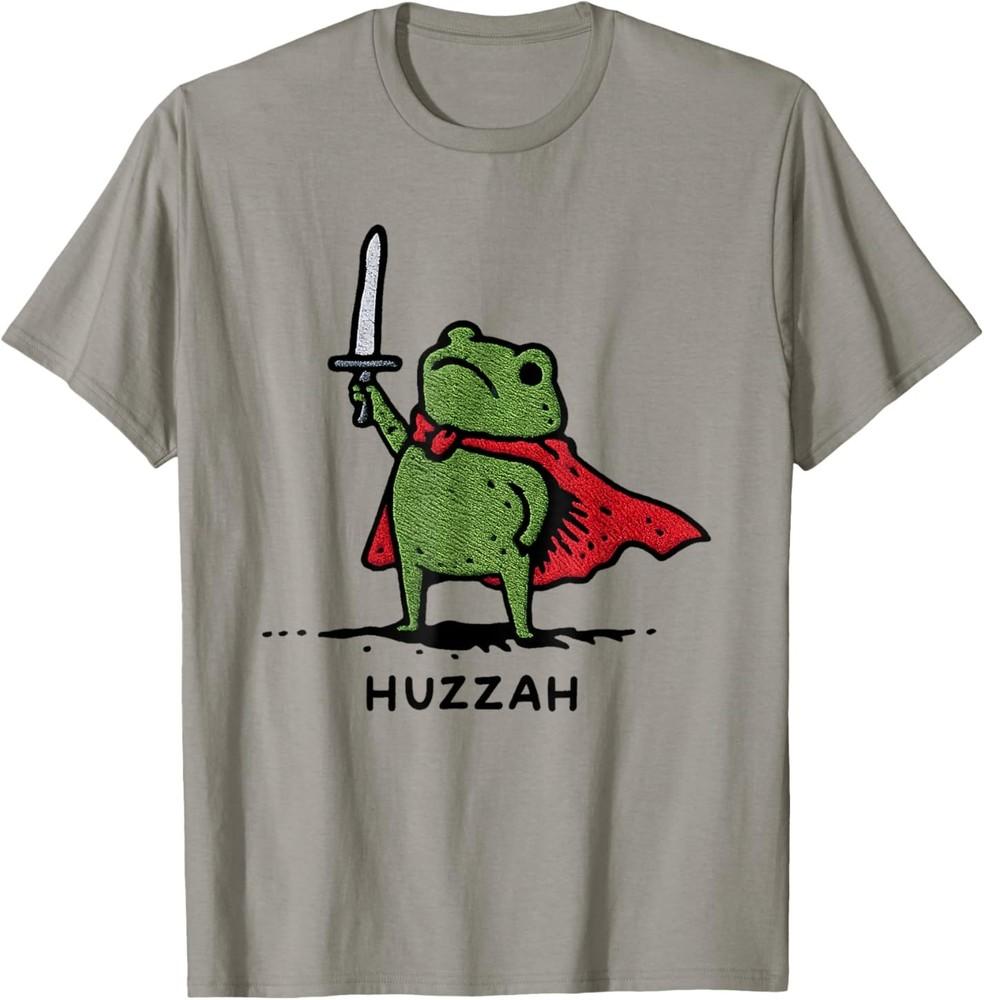 Huzzah Frog Knight Funny Sword Meme Quote T-Shirt  Unisex T-Shirt XXXXL