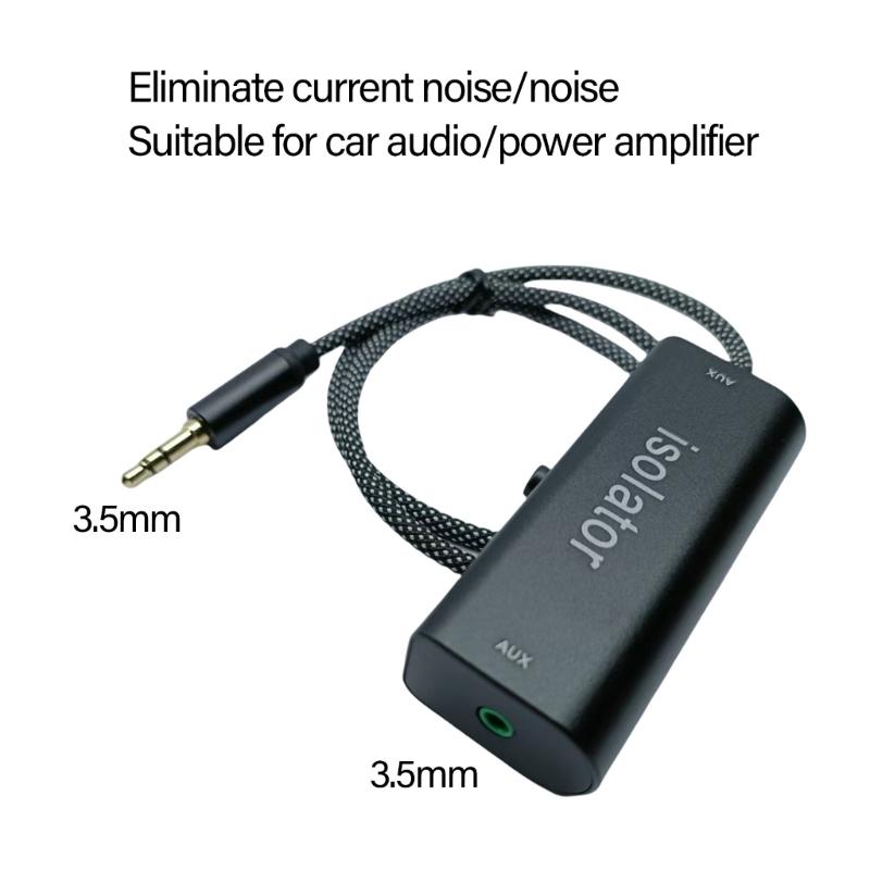 3.5mm Sound Cable Anti Interferences Ground Looping Noise Filter Isolator Eliminate Cancelling for Home Stereo Car Sound