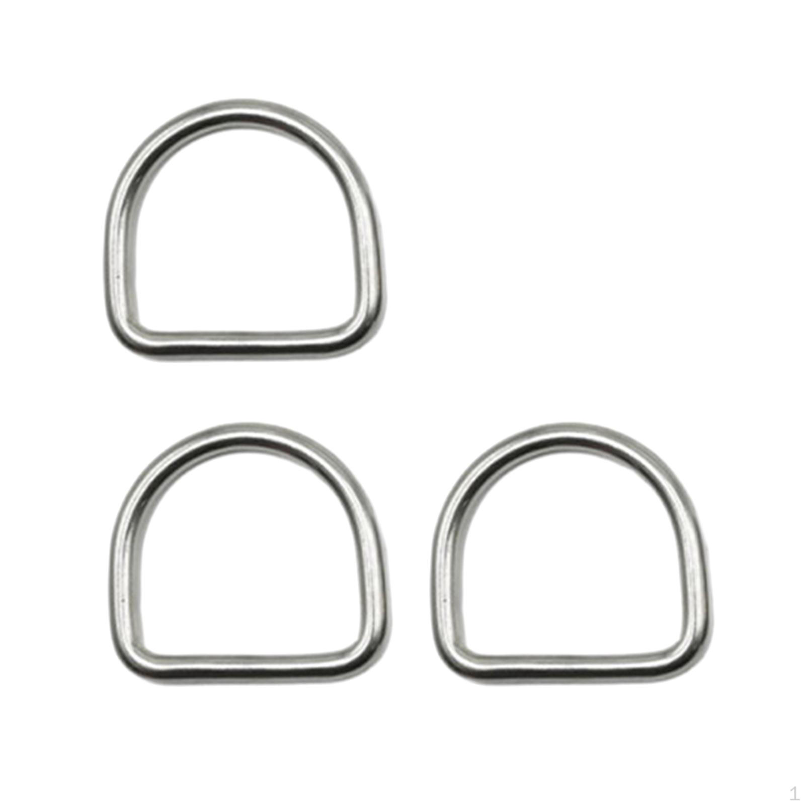 

3шт D-образные пряжки с кольцами, несварные прочные полукруглые застежки для 6mmx3cmx2.2cm