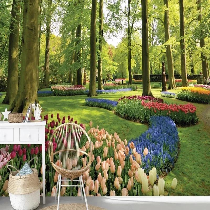 Modern Fashion Wallpaper Park Nature Scenery Mural Living Room Hotel Background Wall Murals Decor