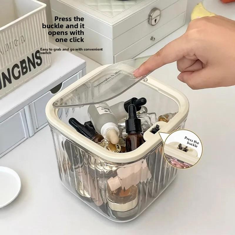 Desktop Portable Flip Style Large Capacity Storage Box