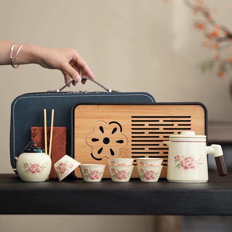 Zhuchuang Jingpin Ruyao Peony Tea Set