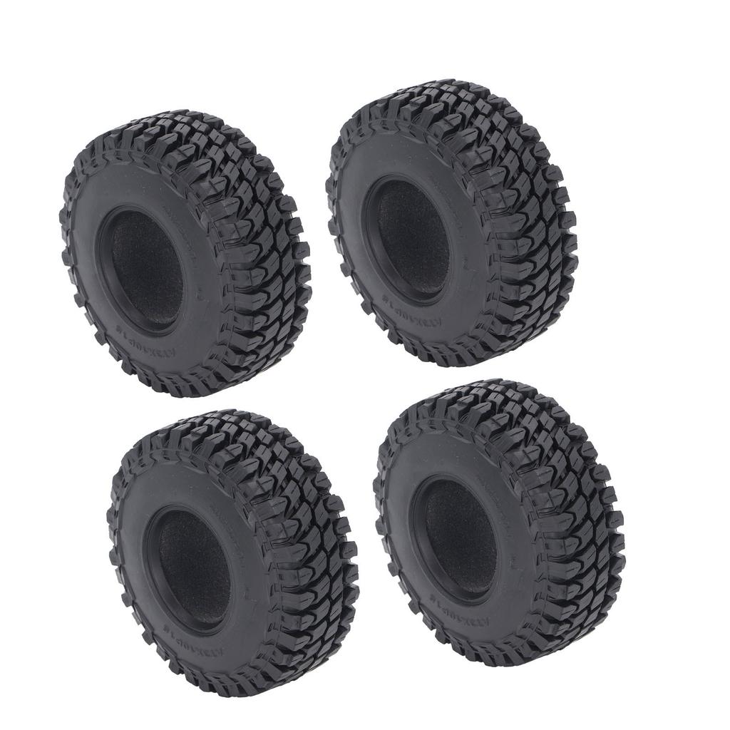 4PCS Rubber Tires Wear Resistance 1 10 RC Climbing Car Tire Replacement for SCX10 115mm Diameter 40mm Width Black