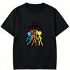 Buntes Strichmännchen Unity Grafik Herren T-Shirt