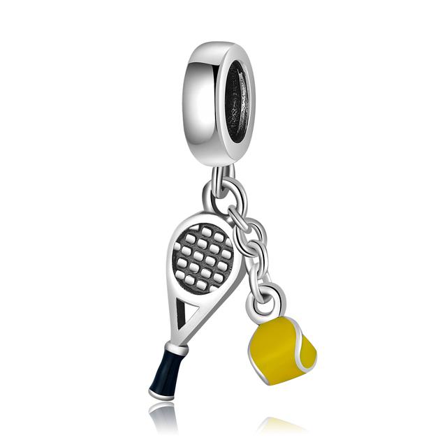 925 Sterling Silver Microphone Shape Flamingo Pink CZ Beads Fit Original Designer Charms Bracelet Bangles DIY Jewelry Making