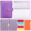 Colorful A6 PU Leather Macaron Budget & Account Book - Multi-functional Cash Diary & Storage Planner