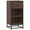 VidaXL Buffet chêne marron 35,5x35x76 cm bois d'ingénierie et métal, armoire de rangement, meuble d'entrée, meuble d'appoint 848958