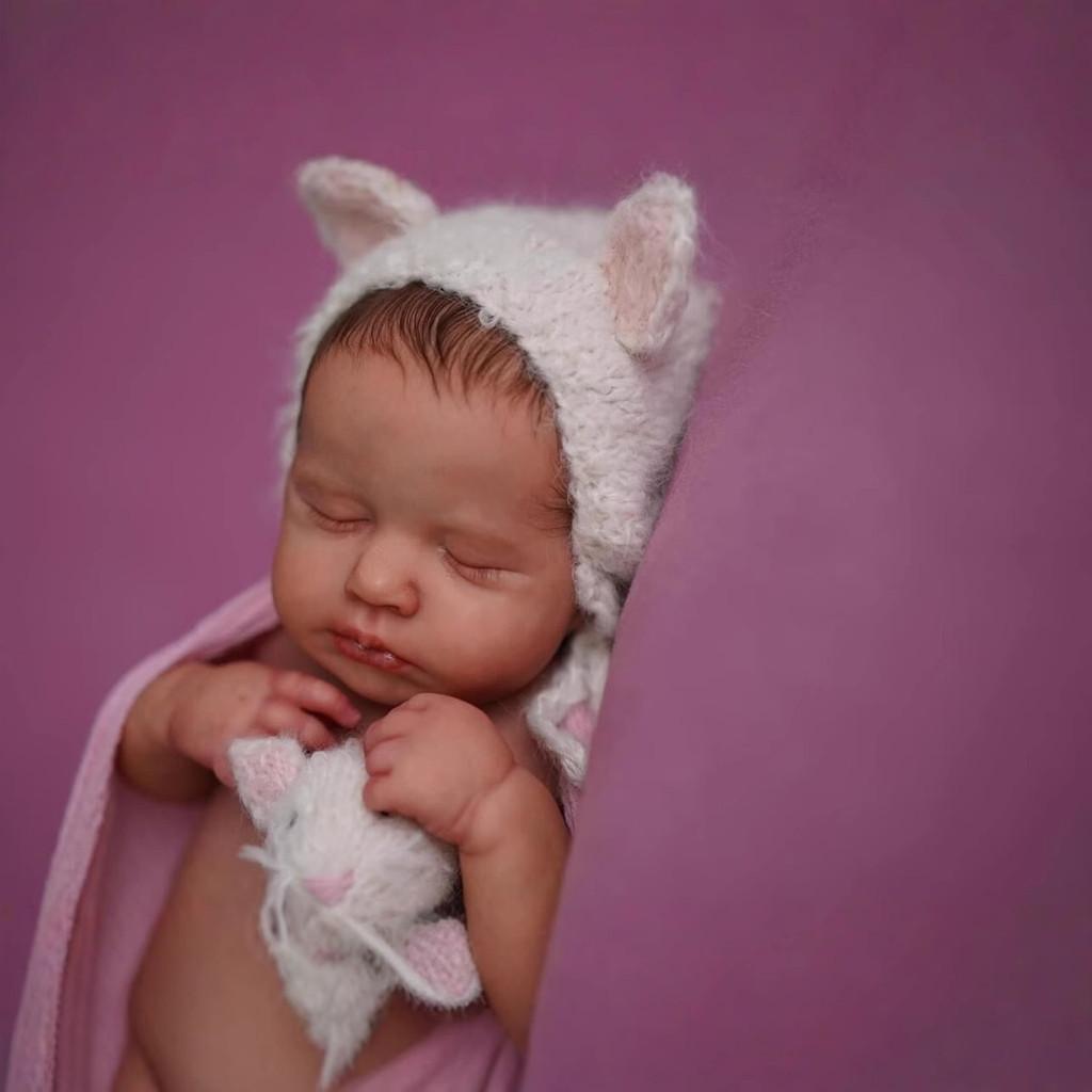 Loulou Reborn Baby Puppe Silikonhaut Realistische Spielzeug Für Sammler Und Kinder