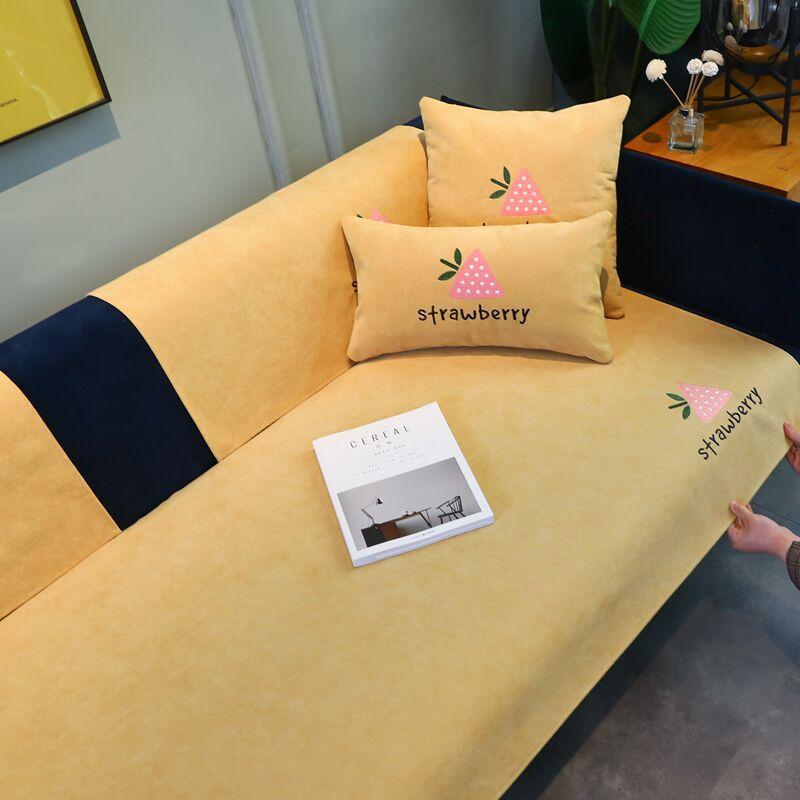 Chenille Sofa Cushion Four Seasons Universal Simple Modern Non-Slip Cushion Stain-Resistant Sofa Cover Thick Cover Towel