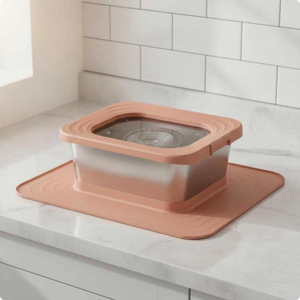 Leak-Resistant Pet Waterer No-Mess for Indoor Feeding Station, Multiple Pets