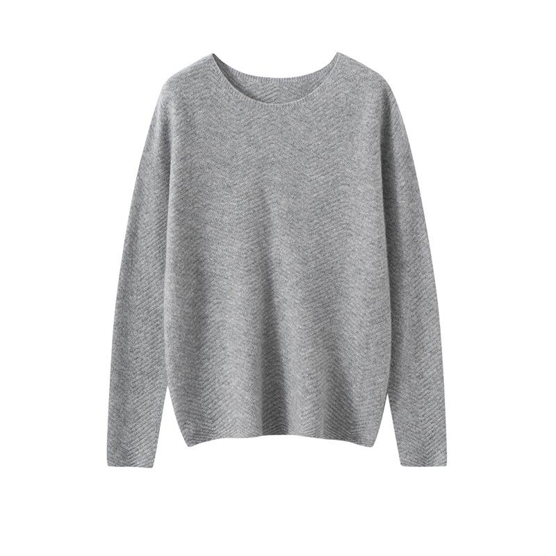 Women's One-Shoulder 100% Cashmere Pullover Sweater - Solid Color, Warm Knitwear