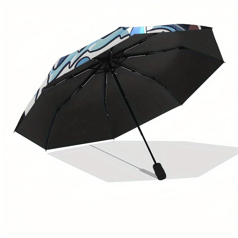 Stitch, surfing Automatic Opening and Closing Umbrella - 8 Ribs Portable Folding Umbrella with Plastic Handle, Suitable for Leisure and Hall