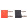U37 4mm Double Row 4mm Banana Plug Connector 1 to 2 Adapter DIY Cable Connector 16mm Spacing