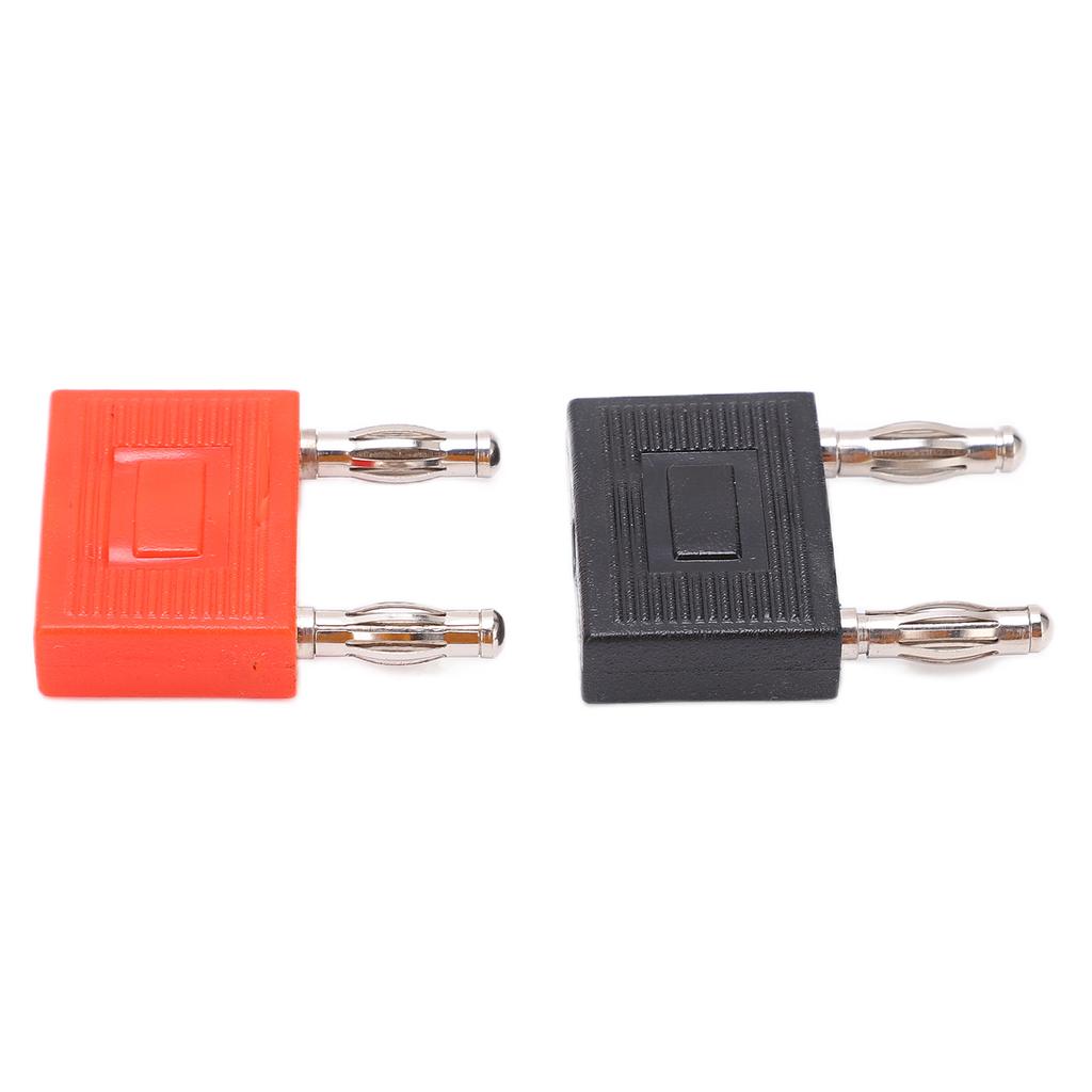 U37 4mm Double Row 4mm Banana Plug Connector 1 to 2 Adapter DIY Cable Connector 16mm Spacing