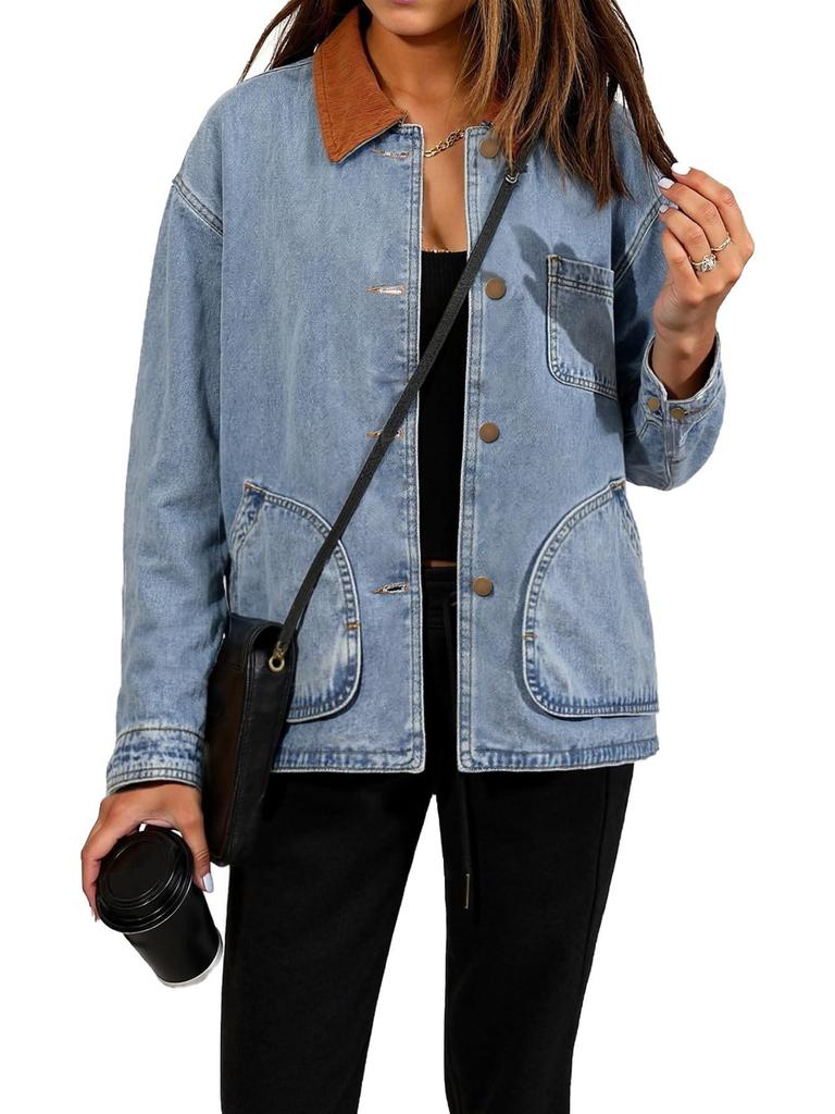Women's Versatile Denim Jacket - Casual Style 2026