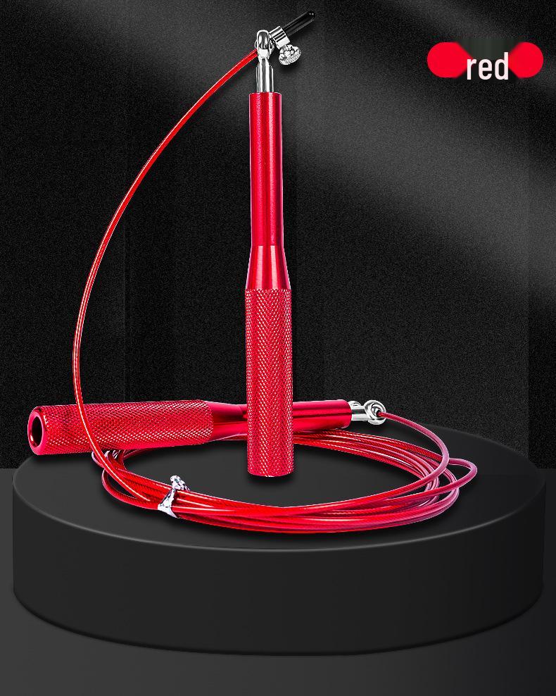 Aluminiumgriff Stahlseil Springseil für Fitness für Erwachsene & Prüfungstraining für Schüler - Professionelles Speed-Lagerdesign