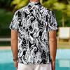 Women Short Sleeve Shirt Purple Blue Paisley Floral Ethnic Print Lapel Button Up Top