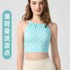 French polka dot temperament sleeveless yoga vest neck strap short mesh fixed cup outer wear sexy top women