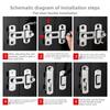 Thickened stainless steel lock buckle Wooden door lock Bedroom universal latch Bathroom door bolt Sliding door buckle