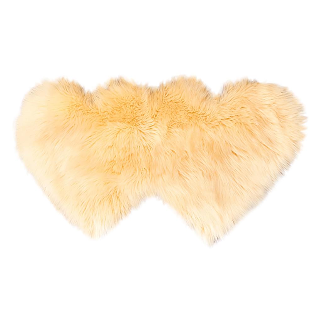 Wool Imitation Sheepskin Rugs Faux Non Bedroom Shaggy Carpet Mats