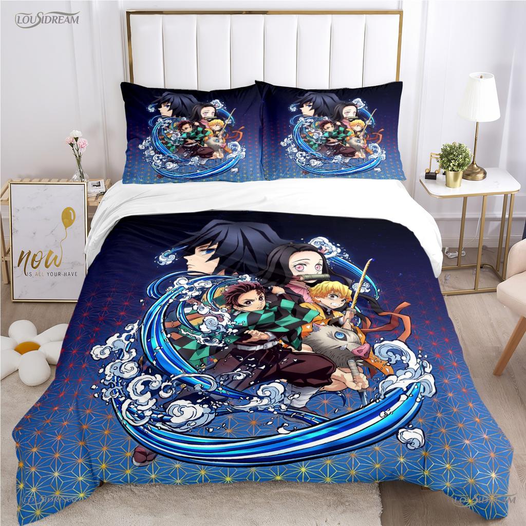 Comforter Cartoon Dedemon-Slayer All Season Comforter Bedding Sets Soft And S Single/Double/Queen/King