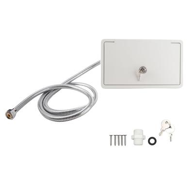Exterior Shower Box Kit 1.5m Metal Hose Outdoor Washing Spray Box Set for Rv Campervans Trailer Boats Yachts