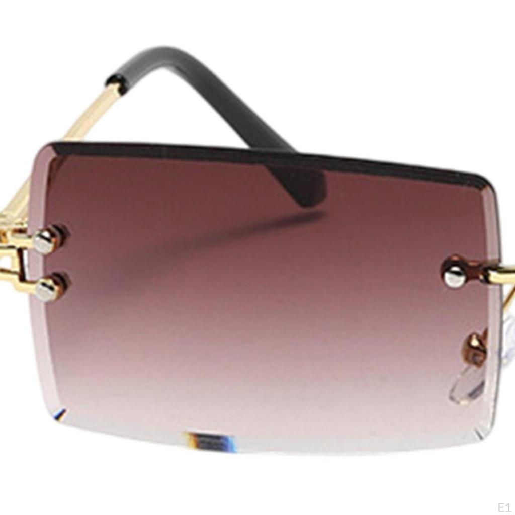 Rimless Sunglasses Comfortable Frameless Eyewear for Vacation Party Summer Beach