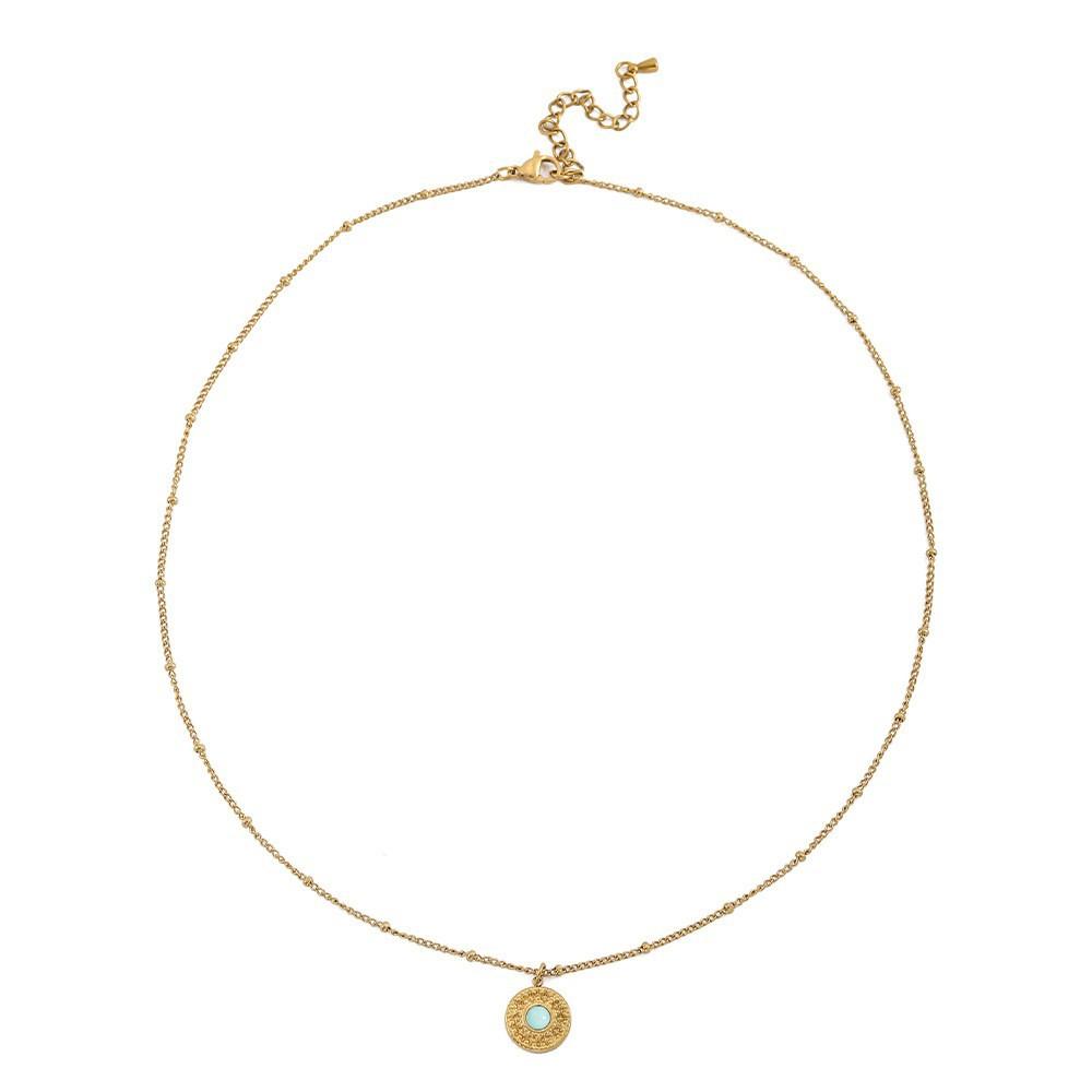 New natural freshwater pearl African turquoise handmade beaded necklace with original design, niche Czech bead collarbone chain
