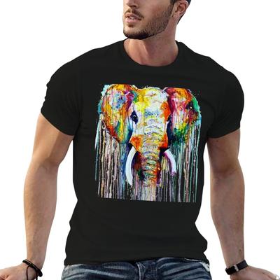 Watercolor Elephant Tshirt Athletic Fit Sports Short Sleeve Top