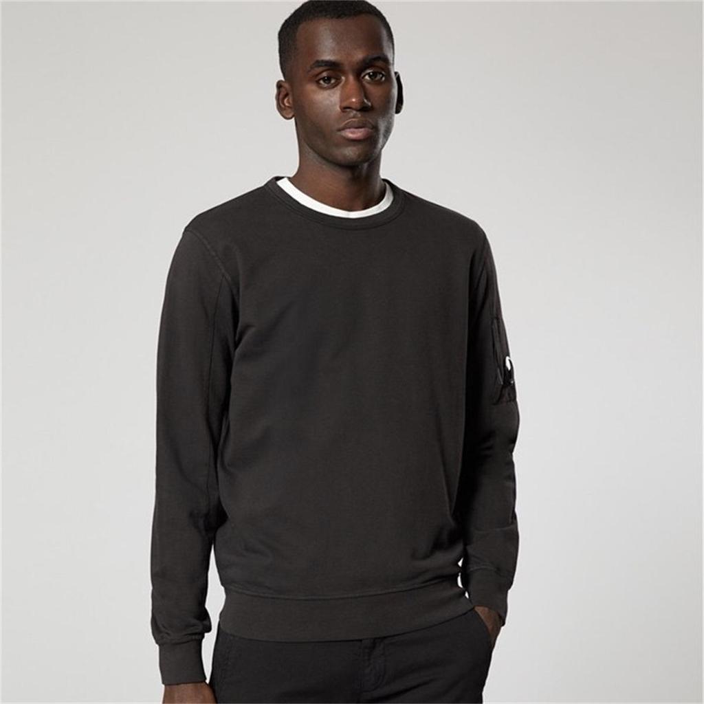 Veste Sweatshirt CP Lens Homme Coupe Ample Couleur Unie Col Rond - Marque Jeune Tendance Décontractée