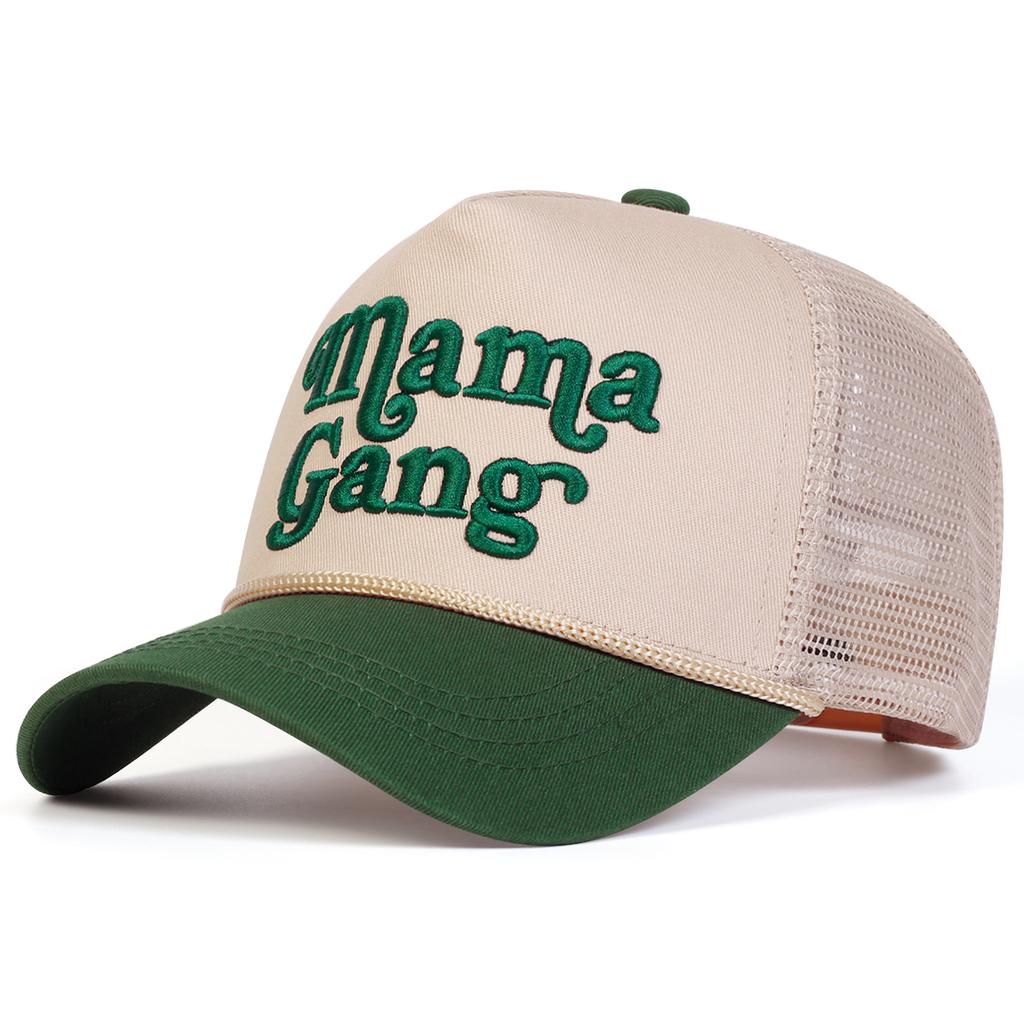 Men Letter MAMA Embroidered Baseball Cap Mesh Hat Outdoor Adjustable Sunscreen Leisure Hat Spring Autumn Travel Tourism Beach Vacation