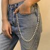 Simple Waist Chain For Women Temperament Pearl Beaded U-Shaped Waist Chain Hip Hop Rock Personality Jeans Chain Accessories