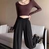 Women's High Waist Summer Formal Suits Pants Wide Leg Pants Sports Sweatpants Trousers Track Casual Pants For Women