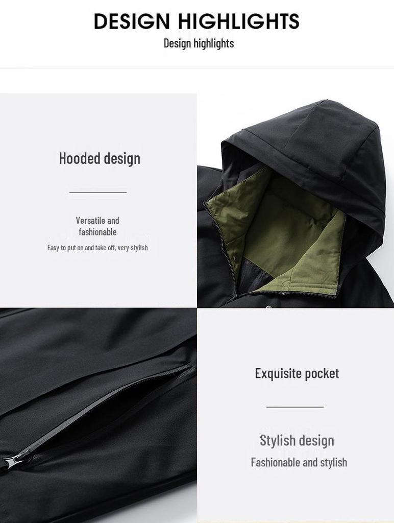 Men's Versatile Hooded Windbreaker: Trendy, Casual, Sporty, and Minimalist for Spring and Autumn