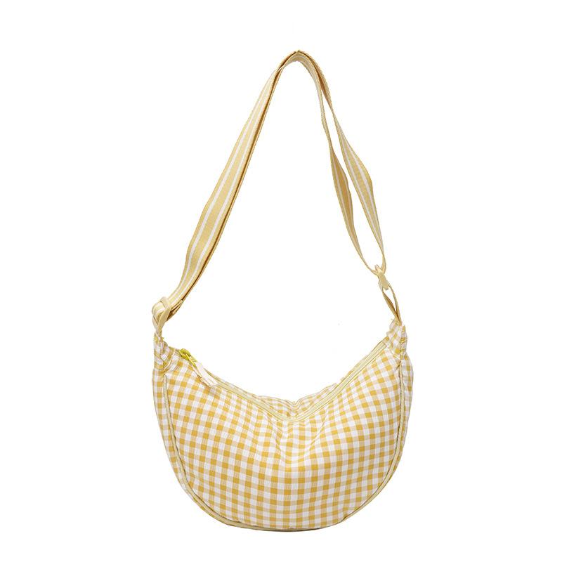 Niche new spring and summer shoulder bag women's new plaid women's bag underarm crossbody dumpling fashion bag