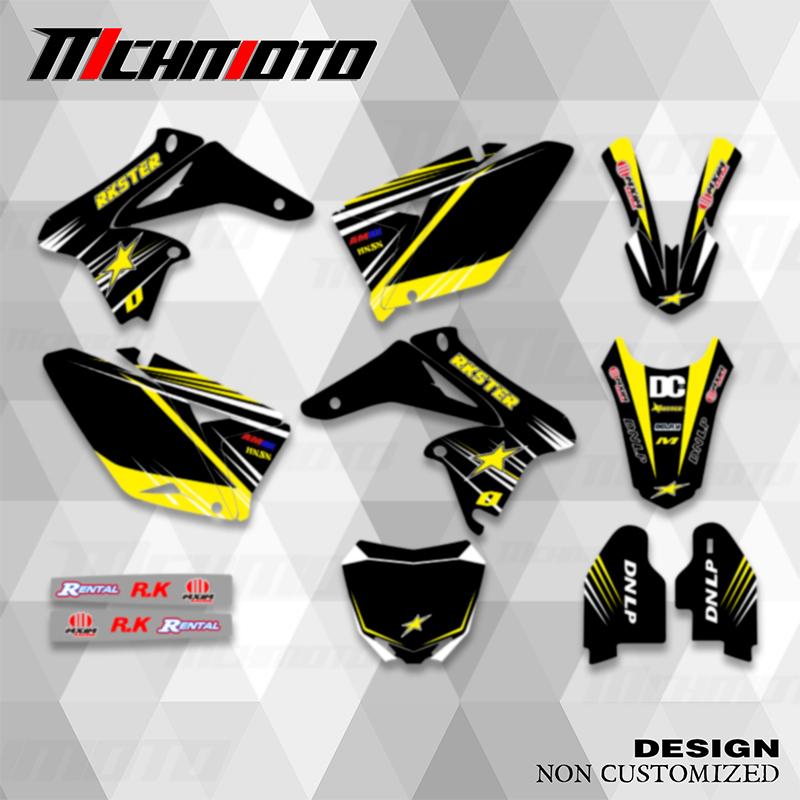 MCHMFG Full Graphics Backgrounds Decals Stickers Kits For SUZUKI RMZ250 RMZ 250 2010 2011 2012 2013 2014 2015 2016 2017 2018