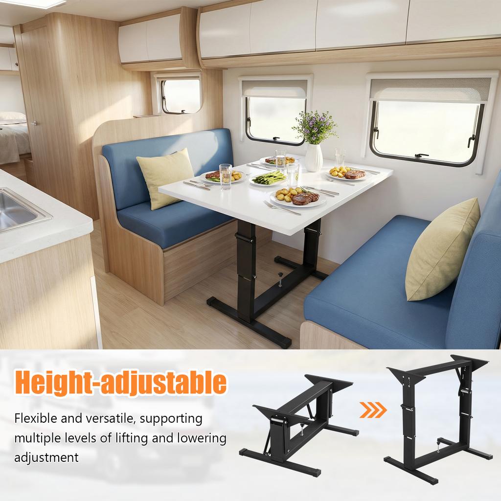 Desk Stand Lifting Legs Multi-Purpose Portable Dinette Table Base Legs Easy Install Suitable For Caravan Outdoor Activities
