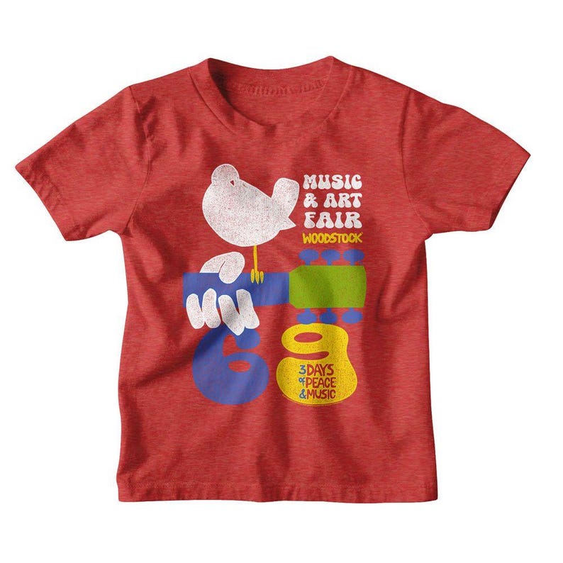 Woodstock Music And Art Fair Red Heather Toddler T-Shirt 100