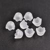 Transparent Acrylic Beads Caps Tulip Flower Lily of The Valley Frosted Clear
