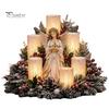 Atmospheric Lighting for Home Christmas Lighted Centerpiece, Ornament with Warm Glow, USB Red Seasonal Powered Plastic Crafts Holiday Tabletop